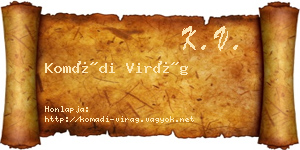 Komádi Virág névjegykártya