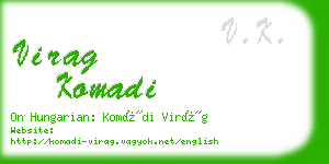 virag komadi business card